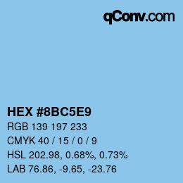Color code: HEX #8BC5E9 | qconv.com