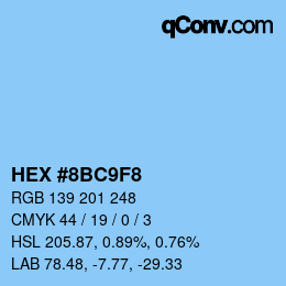 Color code: HEX #8BC9F8 | qconv.com