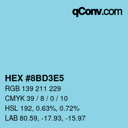 Color code: HEX #8BD3E5 | qconv.com