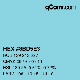 Color code: HEX #8BD5E3 | qconv.com