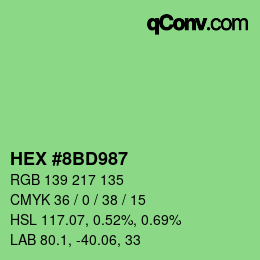 Color code: HEX #8BD987 | qconv.com