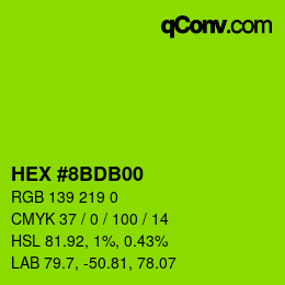 Color code: HEX #8BDB00 | qconv.com