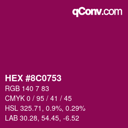 Color code: HEX #8C0753 | qconv.com