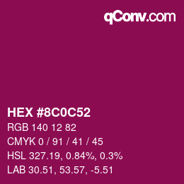 Color code: HEX #8C0C52 | qconv.com