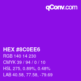 Color code: HEX #8C0EE6 | qconv.com