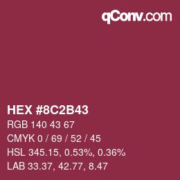 Color code: HEX #8C2B43 | qconv.com