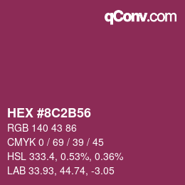 Color code: HEX #8C2B56 | qconv.com