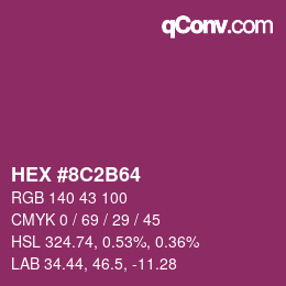 Color code: HEX #8C2B64 | qconv.com