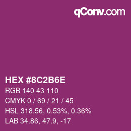 Color code: HEX #8C2B6E | qconv.com