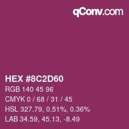 Color code: HEX #8C2D60 | qconv.com