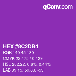 颜色代码: HEX #8C2DB4 | qconv.com