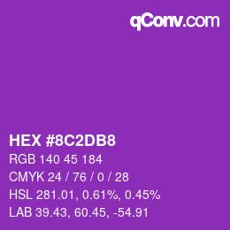 カラーコード: HEX #8C2DB8 | qconv.com