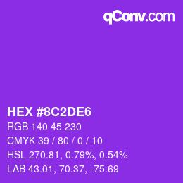 Color code: HEX #8C2DE6 | qconv.com