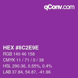 Color code: HEX #8C2E9E | qconv.com