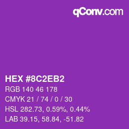 Color code: HEX #8C2EB2 | qconv.com