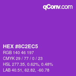 Color code: HEX #8C2EC5 | qconv.com