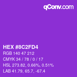 Color code: HEX #8C2FD4 | qconv.com