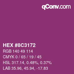 Color code: HEX #8C3172 | qconv.com