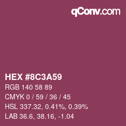 Farbcode: HEX #8C3A59 | qconv.com