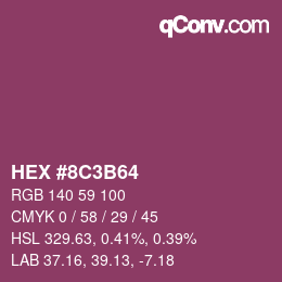 Color code: HEX #8C3B64 | qconv.com