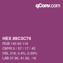 Color code: HEX #8C3C74 | qconv.com