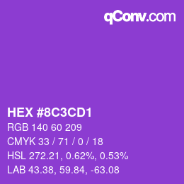 Color code: HEX #8C3CD1 | qconv.com