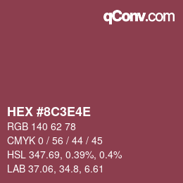 Código de color: HEX #8C3E4E | qconv.com