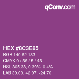 Color code: HEX #8C3E85 | qconv.com