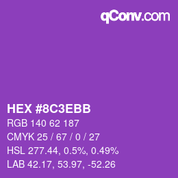 Color code: HEX #8C3EBB | qconv.com