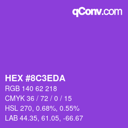 Color code: HEX #8C3EDA | qconv.com