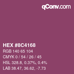 Color code: HEX #8C4168 | qconv.com