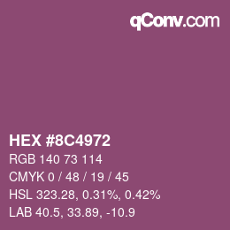 Color code: HEX #8C4972 | qconv.com