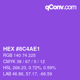 Color code: HEX #8C4AE1 | qconv.com