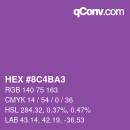 カラーコード: HEX #8C4BA3 | qconv.com
