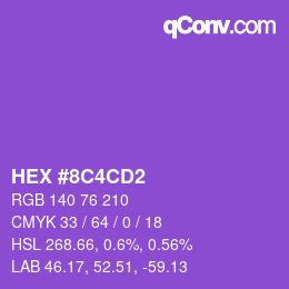 Color code: HEX #8C4CD2 | qconv.com