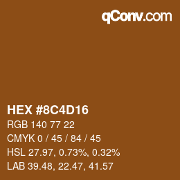 Color code: HEX #8C4D16 | qconv.com