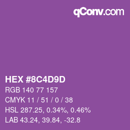 Color code: HEX #8C4D9D | qconv.com