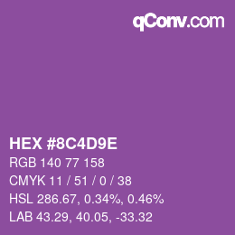 Color code: HEX #8C4D9E | qconv.com