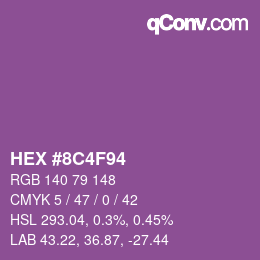 Código de color: HEX #8C4F94 | qconv.com