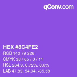 Color code: HEX #8C4FE2 | qconv.com