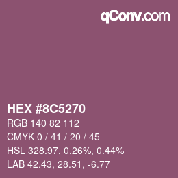 Color code: HEX #8C5270 | qconv.com