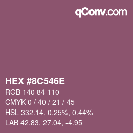 Color code: HEX #8C546E | qconv.com
