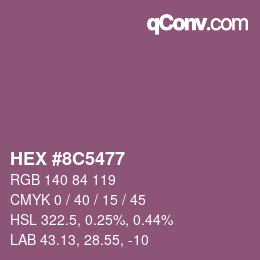 Color code: HEX #8C5477 | qconv.com