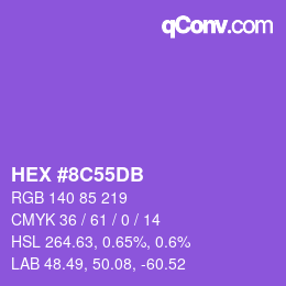 Color code: HEX #8C55DB | qconv.com