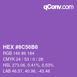 Color code: HEX #8C56B8 | qconv.com
