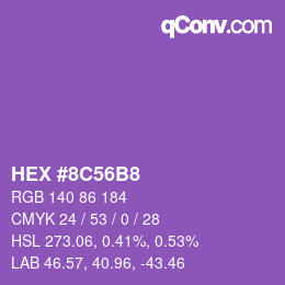 Color code: HEX #8C56B8 | qconv.com