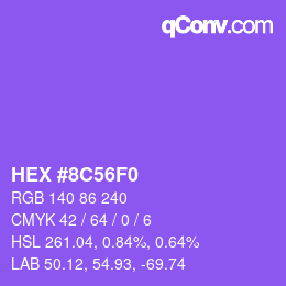 Color code: HEX #8C56F0 | qconv.com
