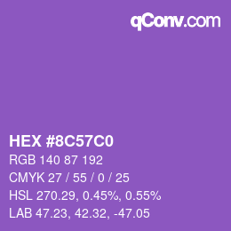 Color code: HEX #8C57C0 | qconv.com
