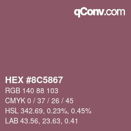 Color code: HEX #8C5867 | qconv.com