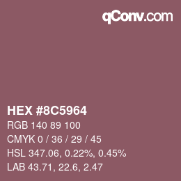 Código de color: HEX #8C5964 | qconv.com